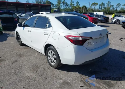 2014 Toyota Corolla L z USA, uszkodzony, nr VIN 2T1BURHE3EC057680
